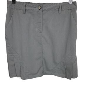 NVO Sport by Lanctot Womens Pleated Ruffle Golf Skort Gingham Black White Size 2